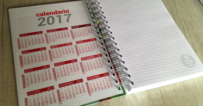 Agendas, encuadernación, Arcograf